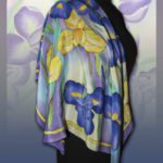 Батик платок «Цветы Флоренции». Шелковый платок ручной работы.